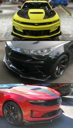 For Camaro SS 16-2021 / LS LT RS 19-2021 Carbon Black Front Bumper Lip Splitter - Picture 15 of 21