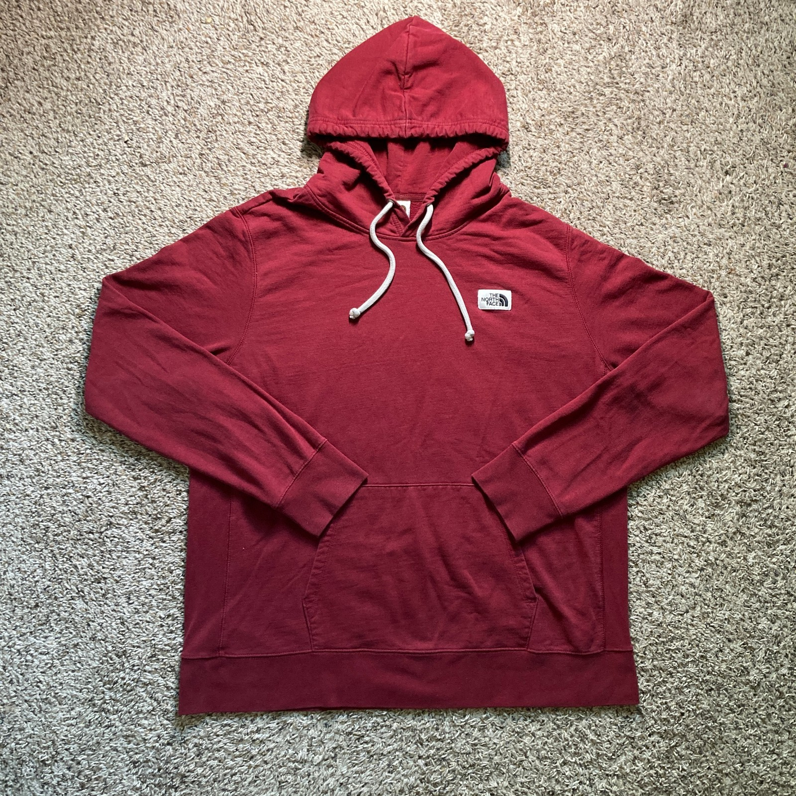 The North Face Maroon Fleece Hooded Jacket for Men Size XXL