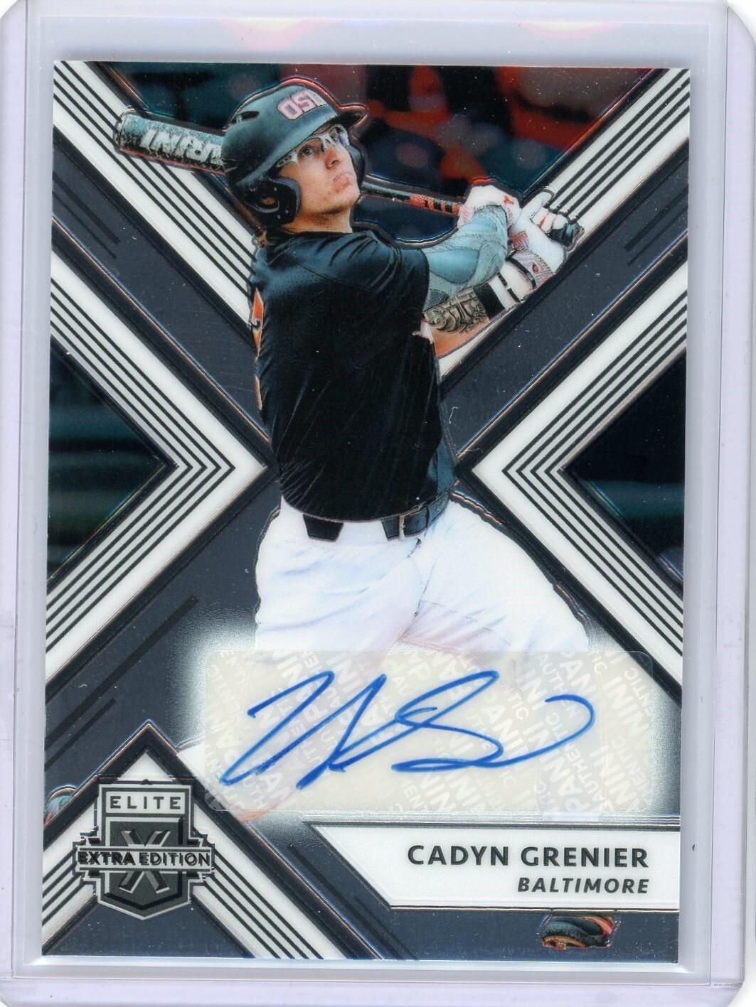 2018 Elite Extra Edition Cadyn Grenier Baltimore Orioles Auto #60/99 Card #36