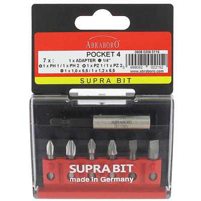 Bit-Satz praxisgerechte Bit-Box PH1 PH2 PZ1 PZ2 SL0,6 SL1,2 + Adapter Pocket 4