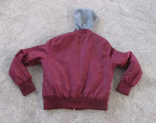 Women's Forever 21, Zip Up Jacket with Attached Hoodie, Maroon, Size Medium, VGC - Picture 6 of 9