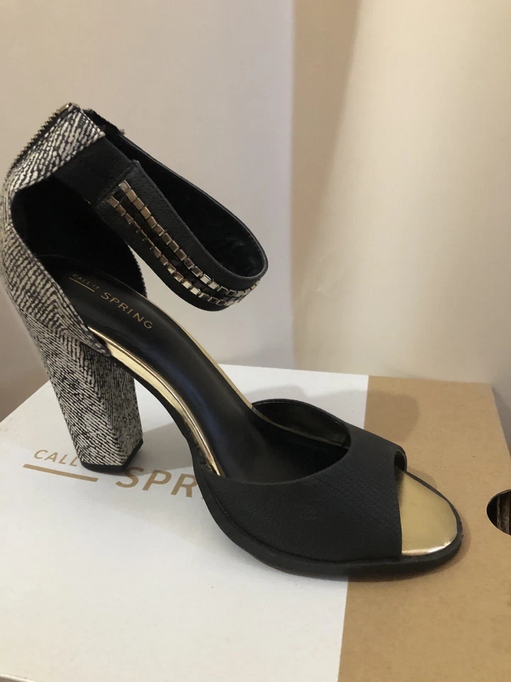 Call It Spring, Heels, Open Toe Sandals, Zipper, Ankle Buckle, Comfortable - Image 2 of 4