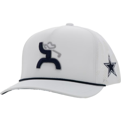 DALLAS COWBOYS NFL HOOEY GOLF TRUCKER SNAPBACK HAT CAP WHITE