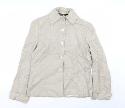 Mark Shale Damen-Blazer beige Seidenjacke Größe 10