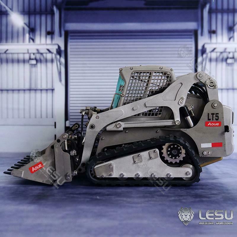 In Stock LESU 1/14 Metal Hydraulic RC Tracked SkidSteer Loader Aoue