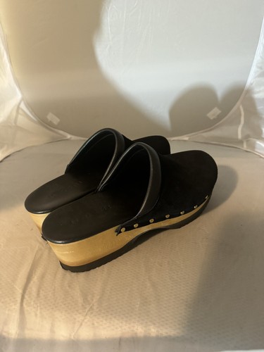 M. Gemi Damen Greta schwarze Wildleder Holz Clogs (Größe EU 39,5 / US 8,5) - Bild 6 von 12