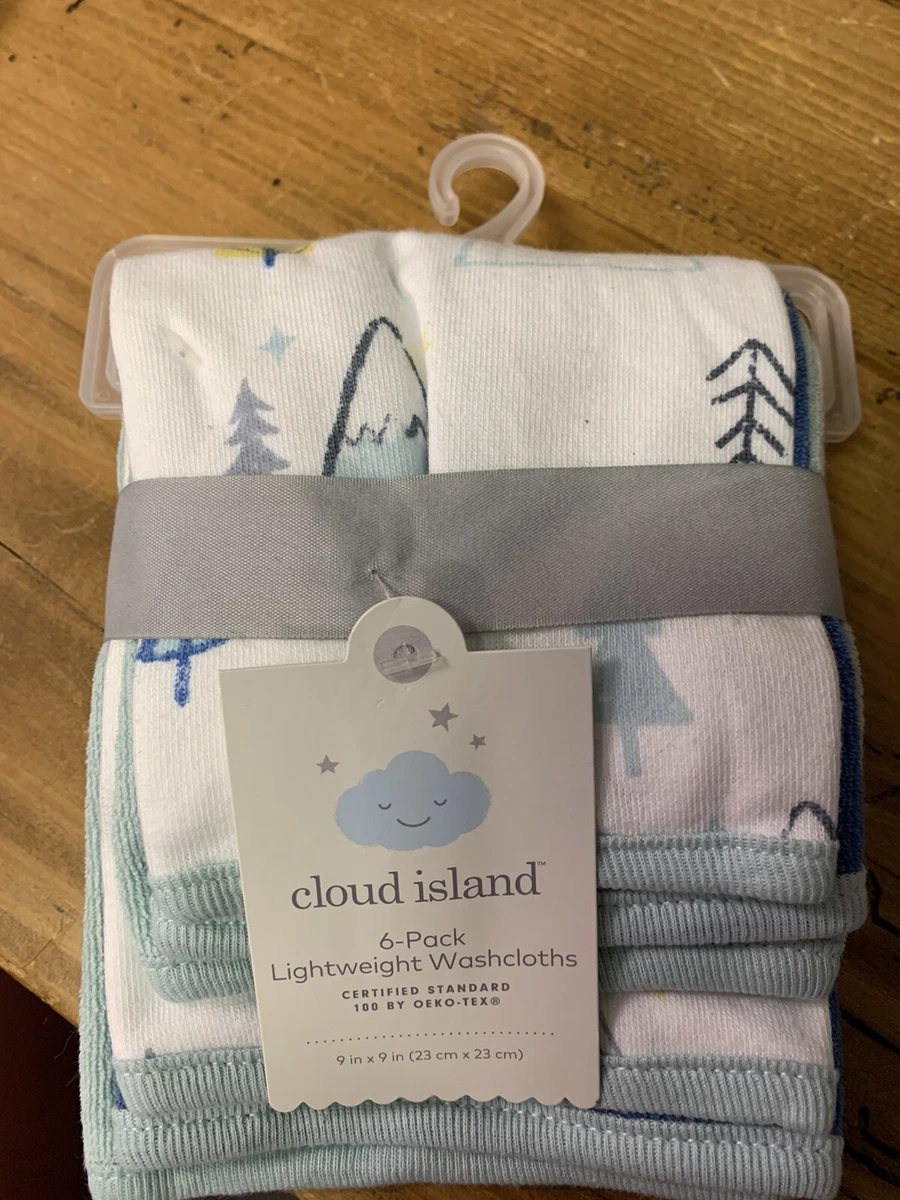 Cloud Island Baby 6-Pack Lightweight Washcloths Floral Multi 9 x 9