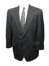 Tom James Executive Collection Custom 2pc suit charcoal Solid cuff Pants 38x32