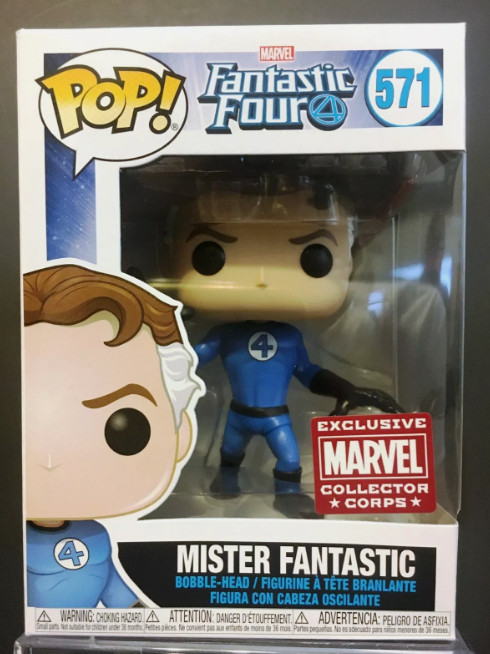 Funko Pop Marvel 571 Mister Fantastic Collector Corps Exclusive Fantastic Four