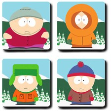 South Park Coasters - Hard wood - Gift - coaster Southpark