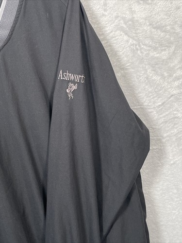 Ashworth Weather Systems Golf Wind Water Resistant Black XL Pullover BASF Cuff - Picture 6 of 8