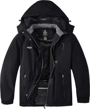 Wantdo Women's Plus Size Waterproof Ski Jacket Winter Windproof Snow Mountain Wa