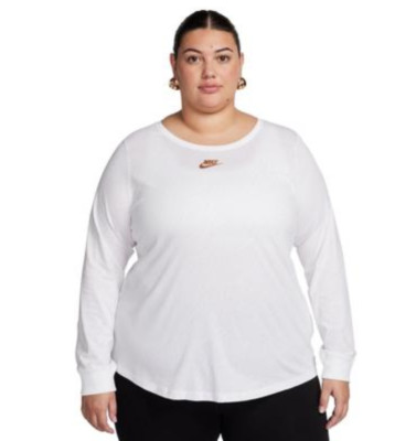 Nike Sportswear Essentials Long Sleeve Top White Plus Size 3X