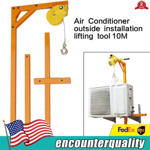 Outil De Levage Pour Installation Climatiseur Extérieur - Support Triangulaire Acier, Corde 10 M, Neuf