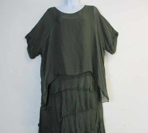 Ladies 30% Silk 70% Viscose All in One Summer Dress & Top One Size:Regular - Picture 82 of 86