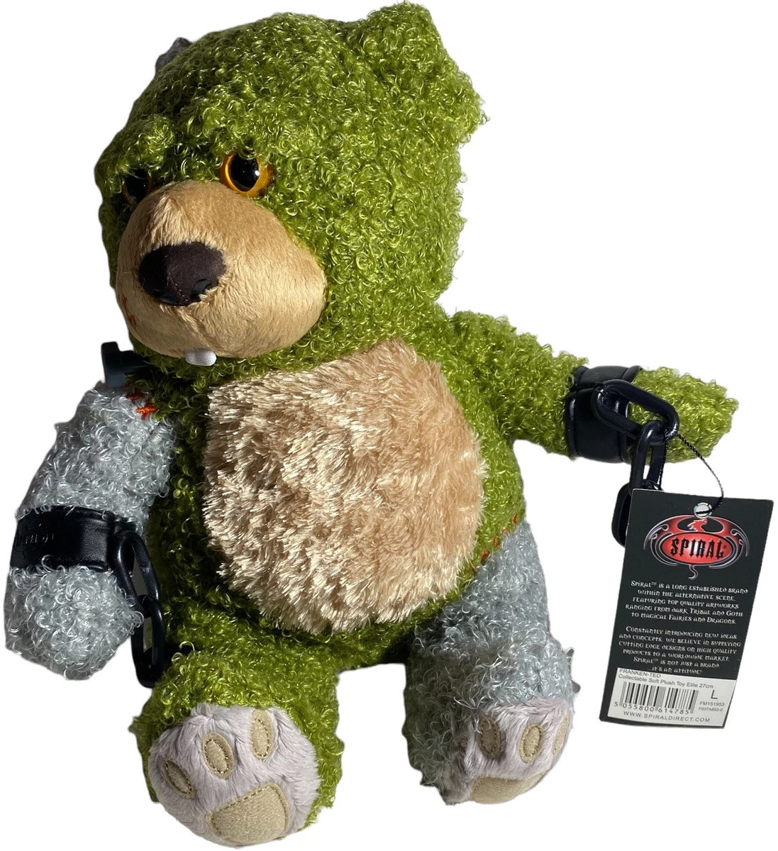 Frankented Spiral Direct Soft Plush Bear Cute Gothic Emo Undead 12
