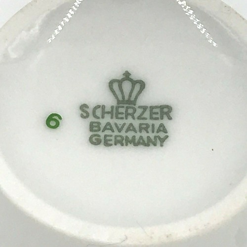 Vintage Scherzer Bavaria Germany Blue Gold Encrusted Band Coffee Tea Cup DH4 - Picture 5 of 6