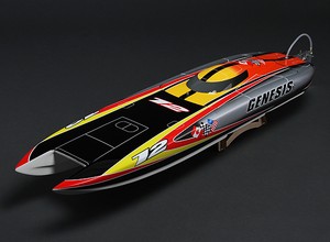 new genesis ready to run 2.4ghz rc boat + lipo battery