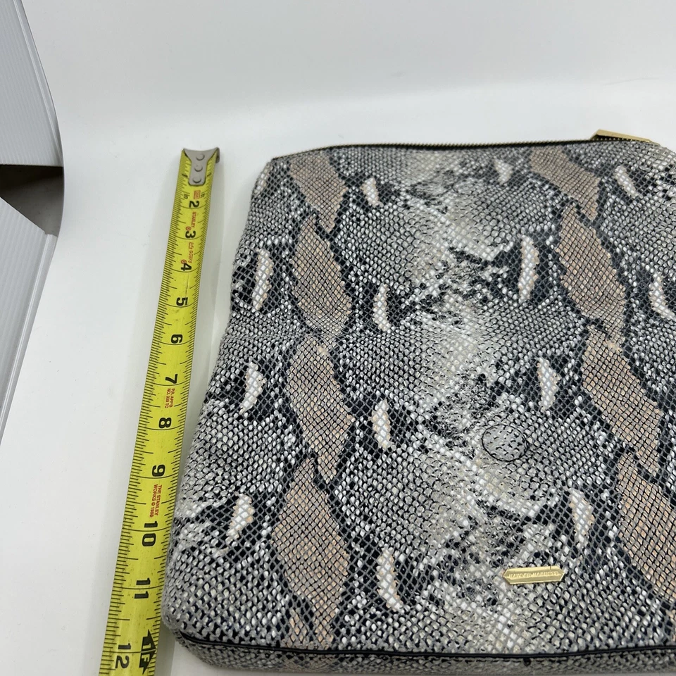 HAYDEN HARNETT Purse Snakeskin Print Clutch Fold over Leather - Image 3 of 4