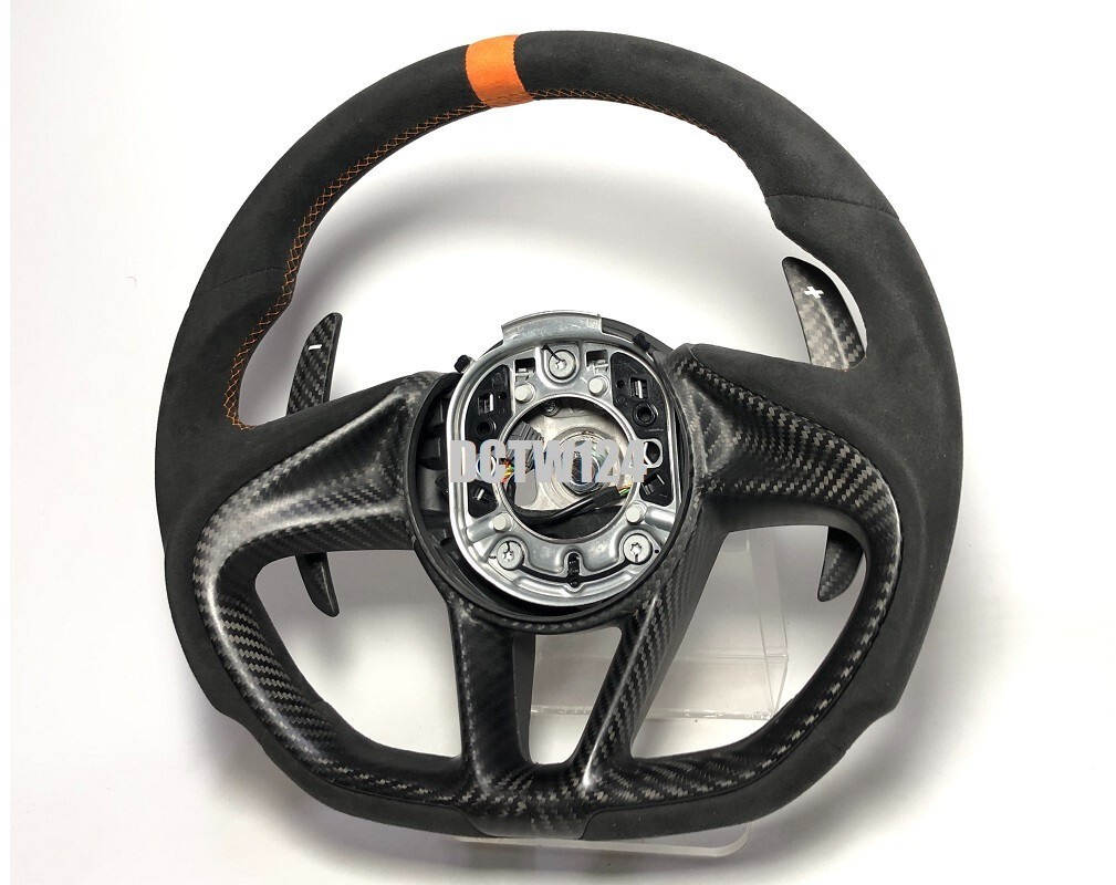Sportive thick alcantara McLaren 720S steering wheel color ring MP4 650S 570S