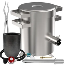 USA Gas Melting Furnace Propane Forge Kit 1400℃/2552℉ Full Stainless Steel 304