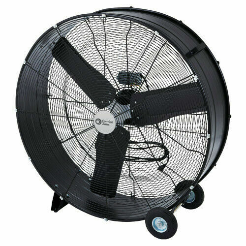 Comfort Zone Czmc36 36 2 Speed Portable Drum Fan Black For Sale Online Ebay