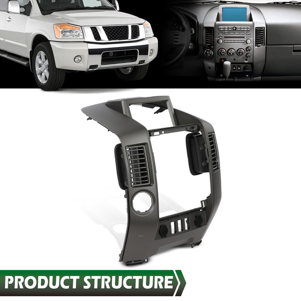 Center Dash Console Instrument Panel Bezel Fit For 04-06 Nissan Titan ...
