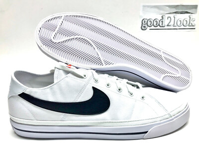 NIKE COURT LEGACY CANVAS SKATEBOARDING WHITE/BLACK SIZE MEN'S 15 [CW6539-101]