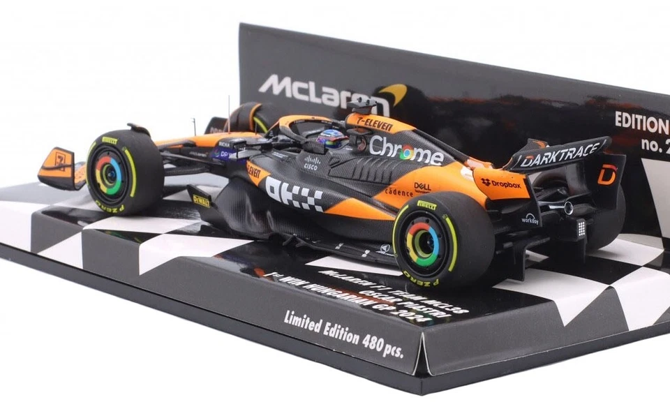 Minichamps McLaren MCL38 1st Win Hungarian GP 2024 - Oscar Piastri 1/43 Scale - Image 3 of 4
