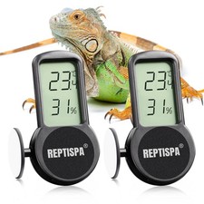 Reptile Thermometer Hygrometer, Pack of 2 Digital Thermometer Humidity Meter ...