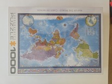Eurographics Map of the World 1 000 Piece Jigsaw Puzzle New In Box