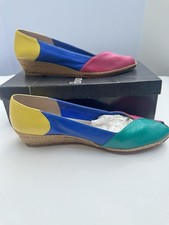 Evan-Picone St. Croix Espadrille Wedges Vintage 80's Size 9.5 S/ Slim