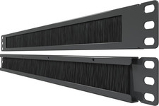 1U Brush Panel 2 Pack 19 Inch Rackmount Strip Cable Management Spacer for Netw