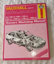 Vauxhall Astra/ Belmont Haynes Manual 1984-1988 Inc Sri And Glsi