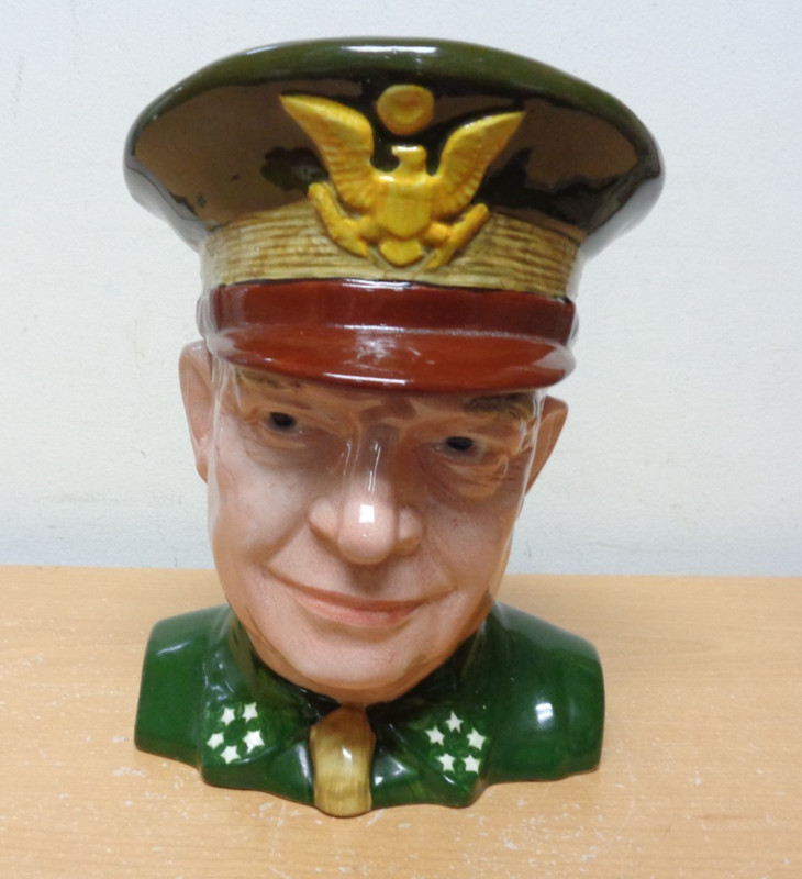 Rare Vintage Barrington General Dwight D. Eisenhower Large Toby Jug Mug c.1950s