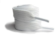 maxstrapz Big Wide Shoelaces 10mm and 15mm Fat Shoe laces for 15mm, White
