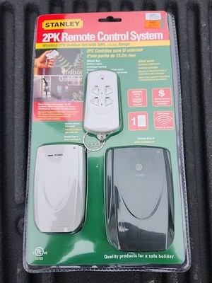 STANLEY Brand New 2Pk Remote Control Duo Indoor Outdoor Lighting 50' Range