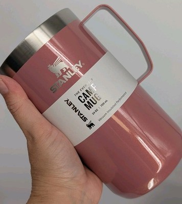 new STANLEY  Stay Hot New Camp Mug Cup Coffee   24 OZ  Port Shimmer Holiday PINK