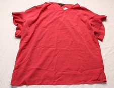 Banana Republic Women's Flutter Sleeve Pullover Blouse EH6 Red Large NWT
