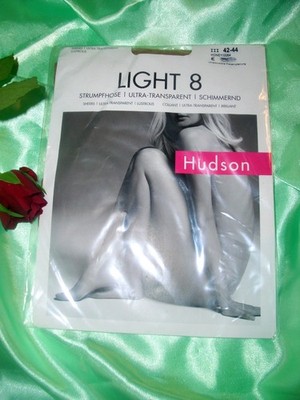 Hudson Light 8 ultra transparente Nylons Feinstrumpfhose Gr. 42-44 HONEY OVP