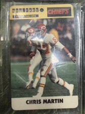 Chris Martin 1992 Dog Tags Promos #29B Autograph Chiefs Football Card