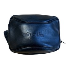 Vintage Minolta Hi-Matic G Camera Case Black Leatherette Pouch Zippered