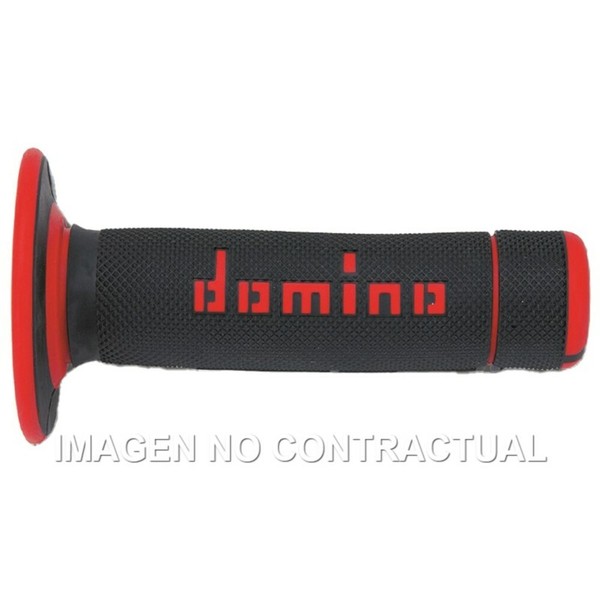Griffe Domino Aus Road Schwarz-Rot RäUmen D 22 MM L 118 FüR Motorrad Ersatzteile-image