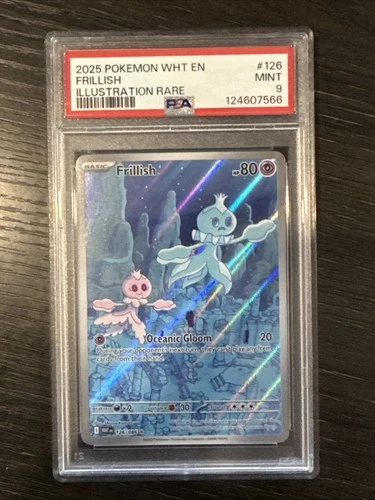 Pokémon Frillish 126/086 Sv: White Flare Illustration Rare Holo PSA 9
