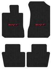 Lloyd Luxe Front & Rear Mats for '11-16 Dodge Challenger w/Red on Black SRT