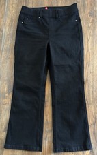 Spanx Jeans EveryWear Kick Flare Jeans 26" High Rise Black Pull-On 20326Q Sz M