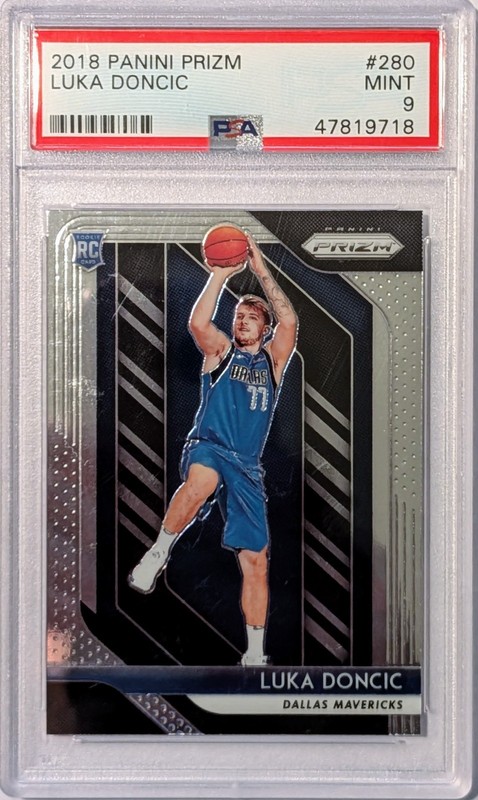 Panini Prizm 2018-19 Luka Dončić #280 Rookie Base Set Dallas Mavericks PSA 9