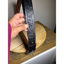 C.L. Genuine Black Silver Tooled/Embossed Belt 100 Pure Leather Art 9900 Sz 54