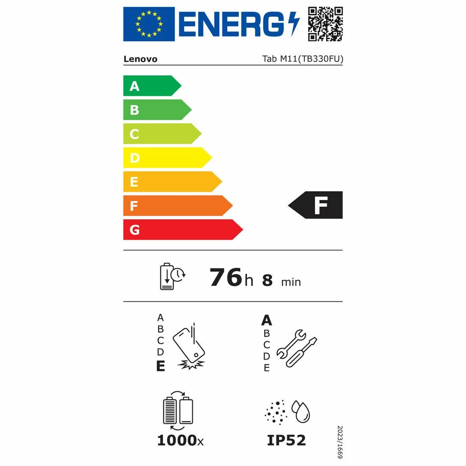 Tablet Lenovo Tab M11 11" 4 GB RAM 128 GB Nero Grigio - Immagine 2 di 3