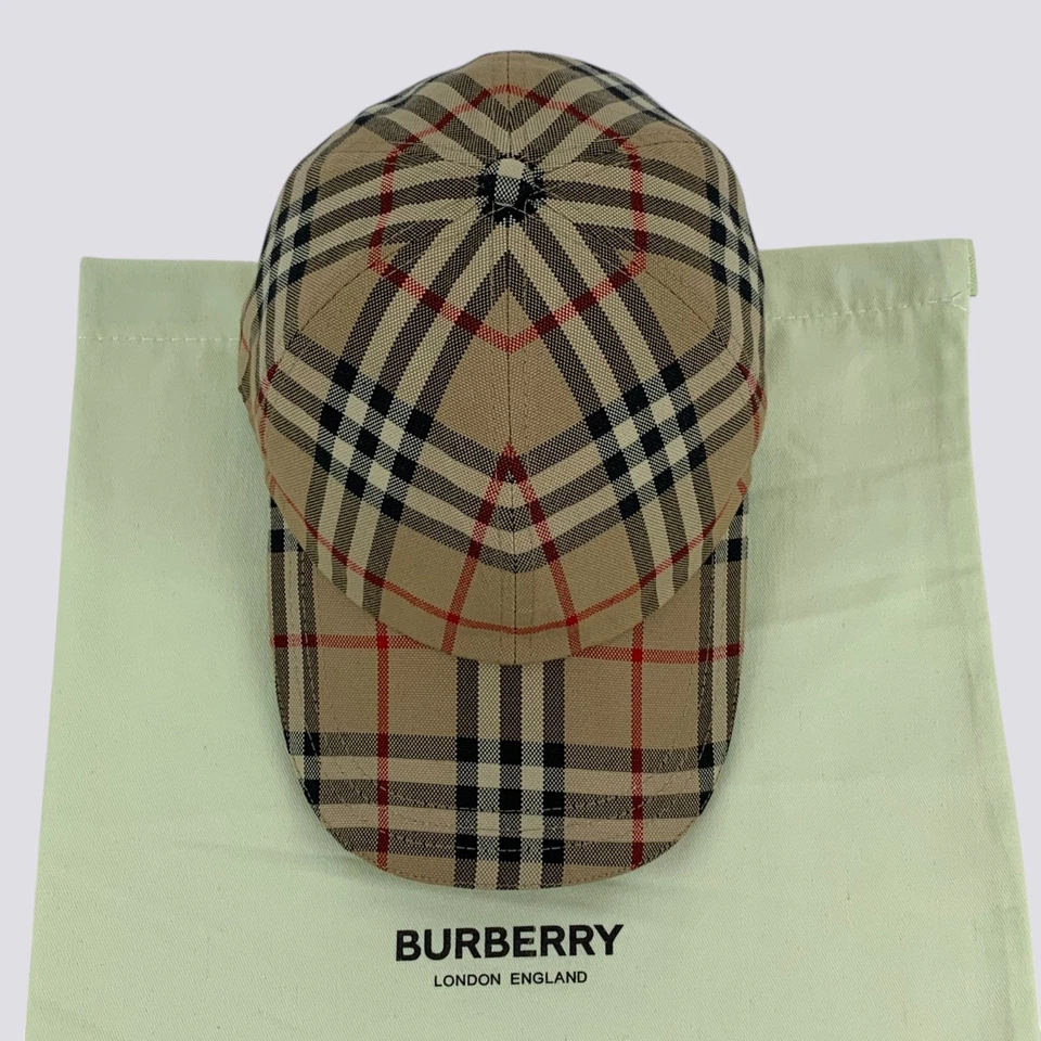 Burberry London Nova Check Baseball Trucker Cap Hat Beige Size M - Image 4 of 4